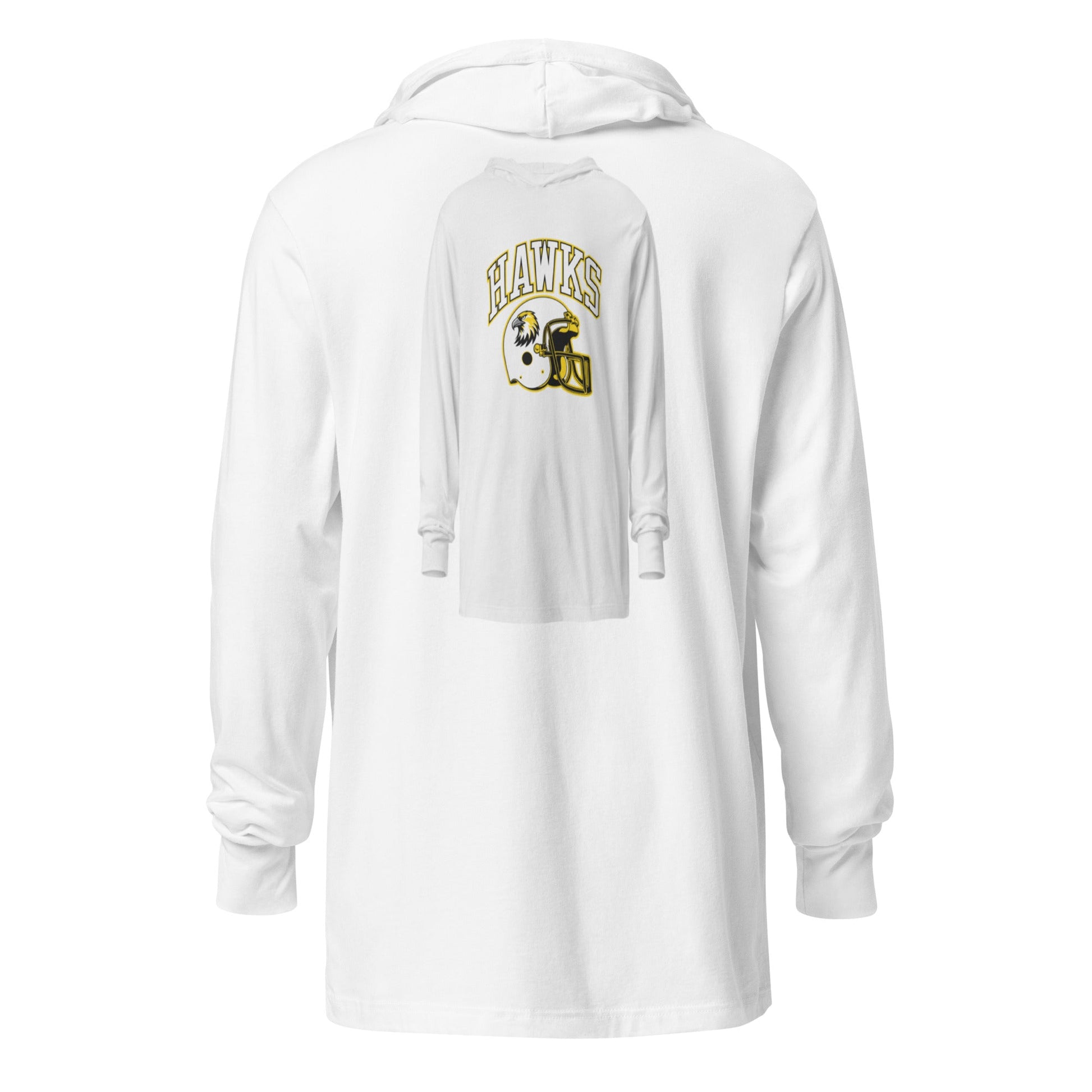 Performance | Hooded Long Sleeve T Shirt | Cardinal Ohara Hawks | Football Helmet Logo
