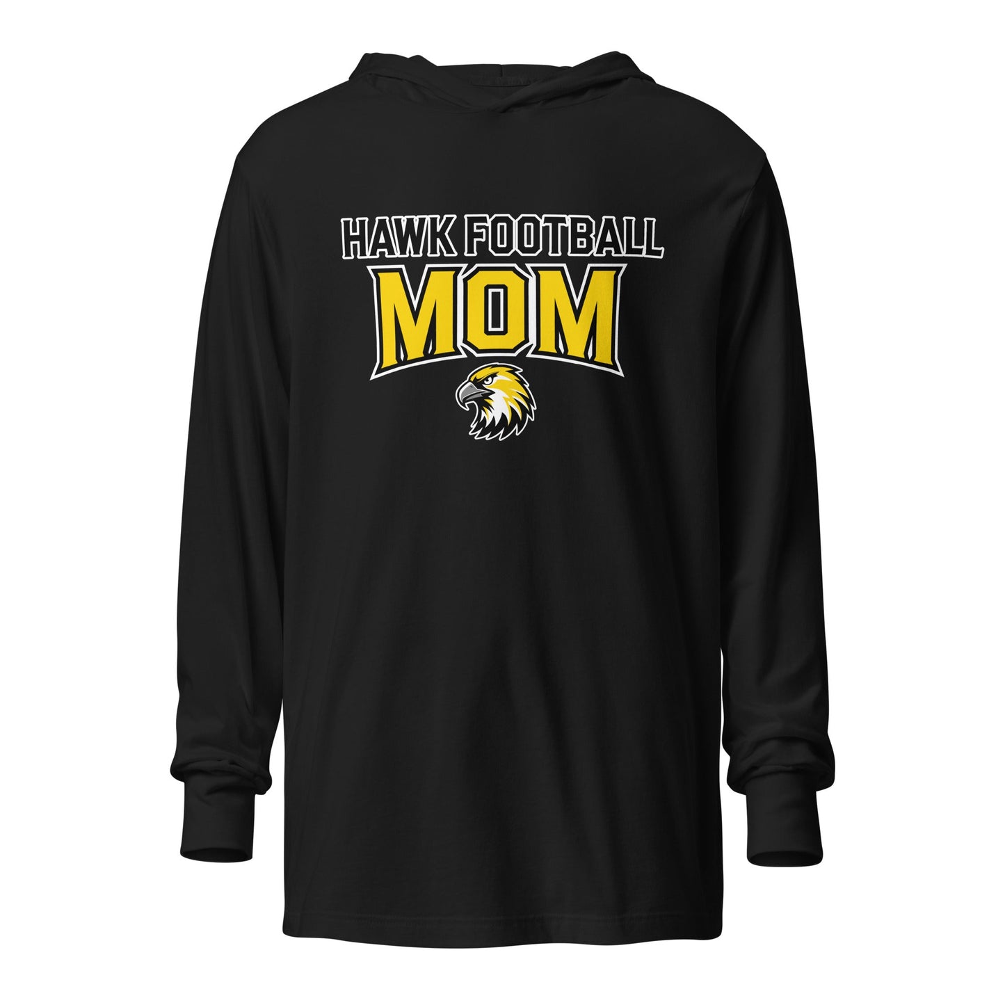 Performance | Hooded Long Sleeve T Shirt | Cardinal Ohara Hawks | Football Mom Logo