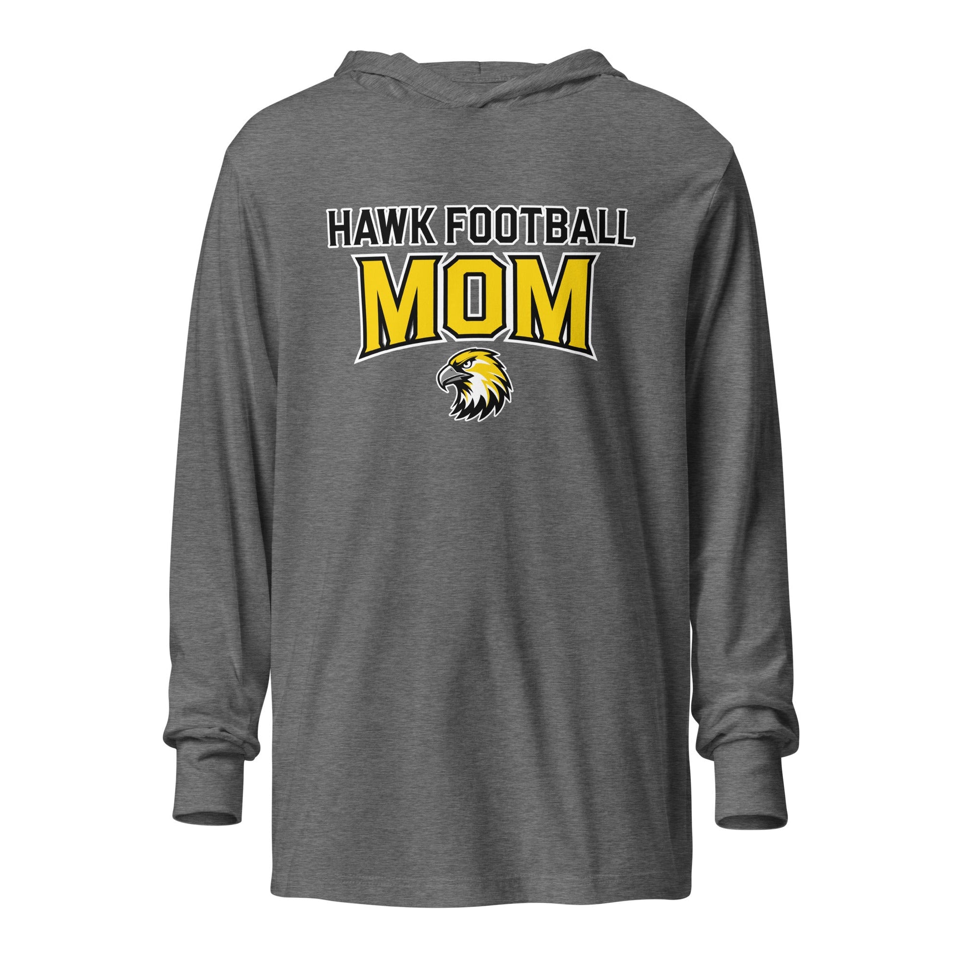 Performance | Hooded Long Sleeve T Shirt | Cardinal Ohara Hawks | Football Mom Logo