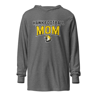 Performance | Hooded Long Sleeve T Shirt | Cardinal Ohara Hawks | Football Mom Logo