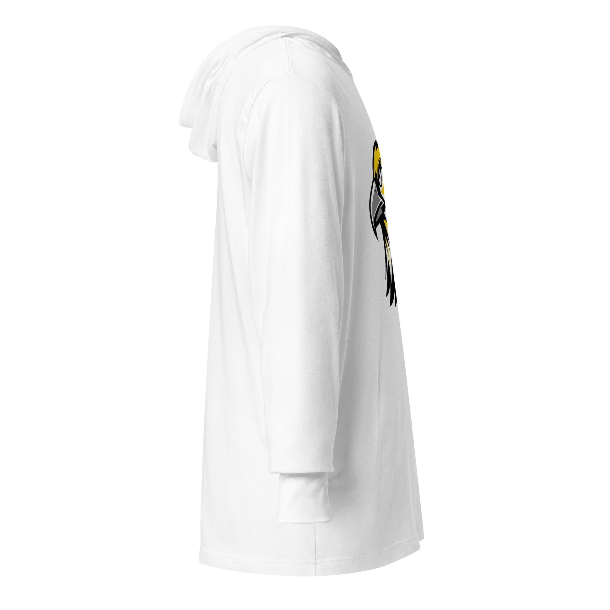 Performance | Hooded Long Sleeve T Shirt | Cardinal Ohara Hawks | Gaze Icon Logo
