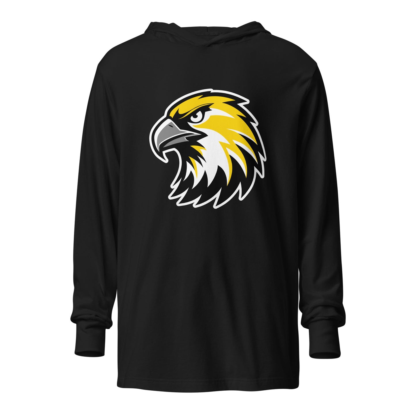 Performance | Hooded Long Sleeve T Shirt | Cardinal Ohara Hawks | Gaze Icon Logo