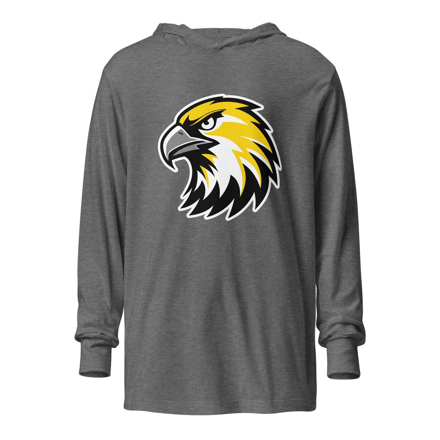 Performance | Hooded Long Sleeve T Shirt | Cardinal Ohara Hawks | Gaze Icon Logo