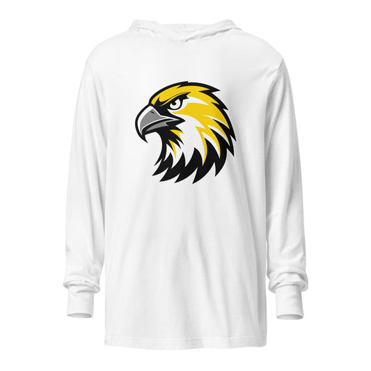 Performance | Hooded Long Sleeve T Shirt | Cardinal Ohara Hawks | Gaze Icon Logo