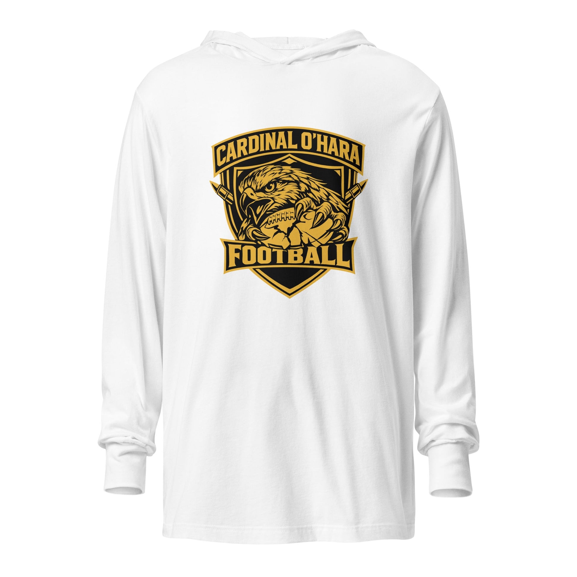 Performance | Hooded Long Sleeve T Shirt | Cardinal Ohara Hawks | Shield Logo
