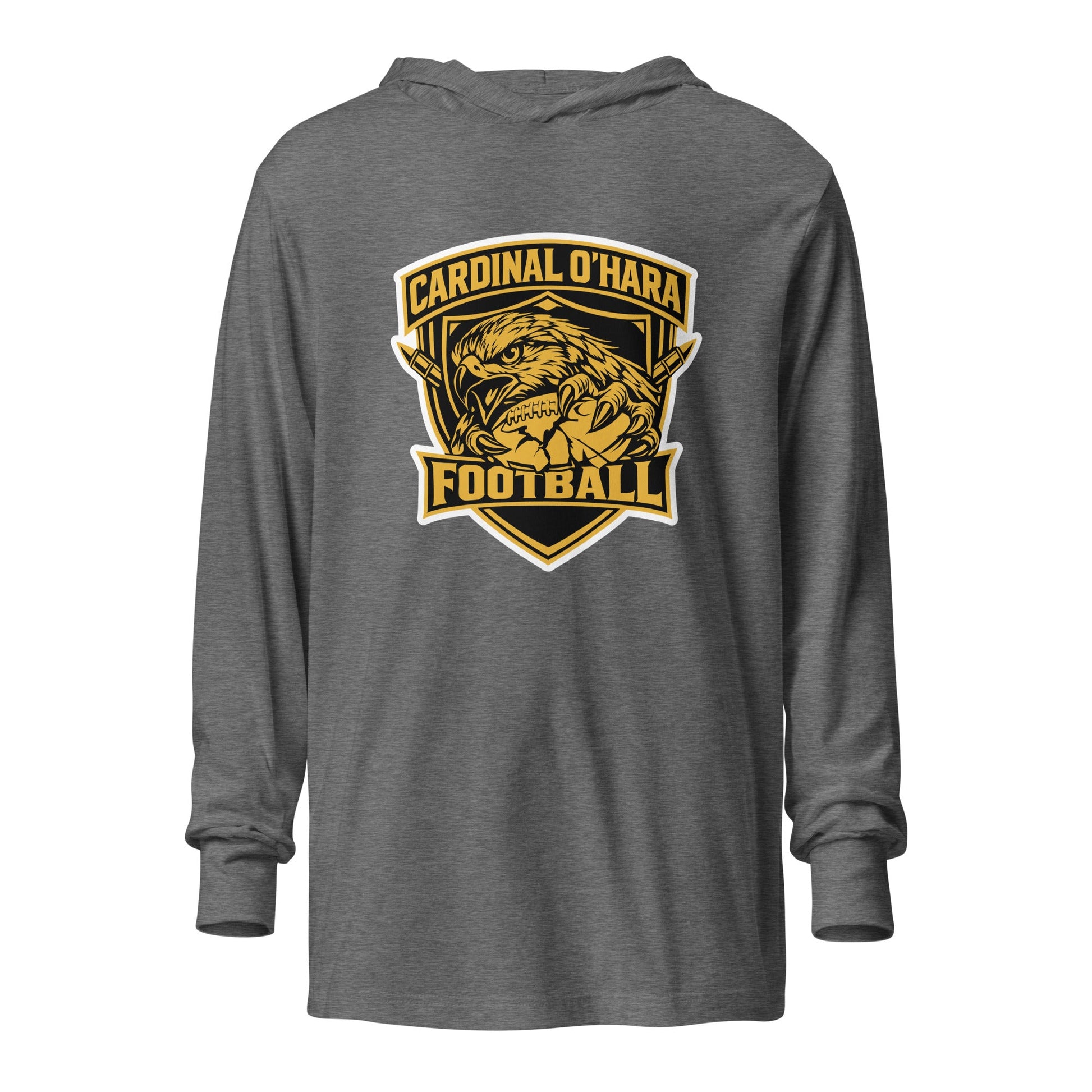 Performance | Hooded Long Sleeve T Shirt | Cardinal Ohara Hawks | Shield Logo