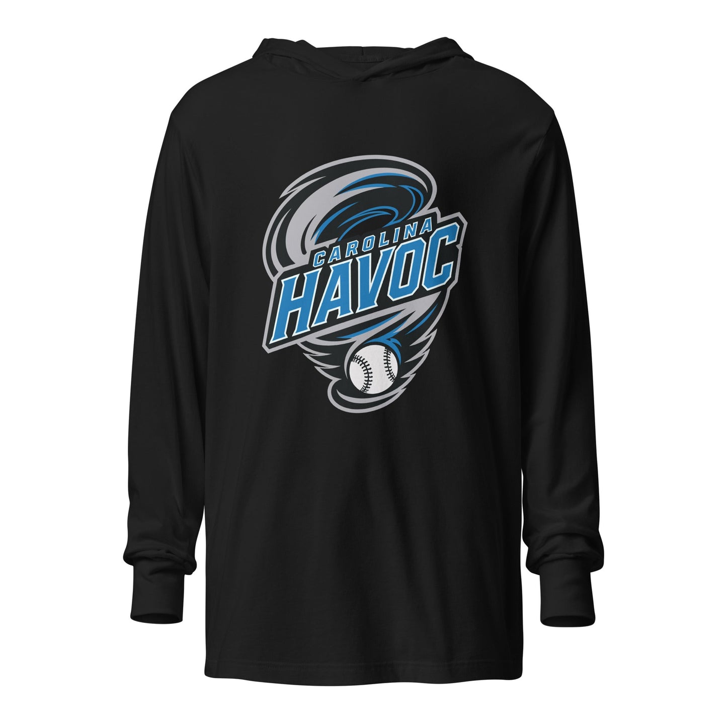 Performance | Hooded Long Sleeve T Shirt | Carolina Havoc | Twister League Crest Logo