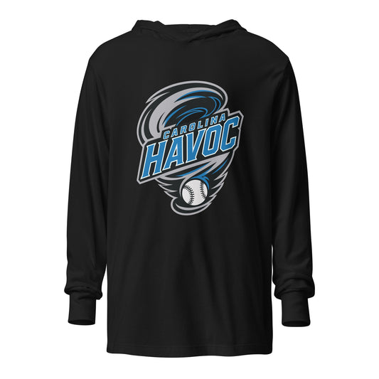 Performance | Hooded Long Sleeve T Shirt | Carolina Havoc | Twister League Crest Logo