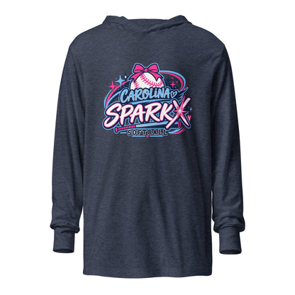 Performance | Hooded Long Sleeve T Shirt | Carolina Sparkx | Crest Logo