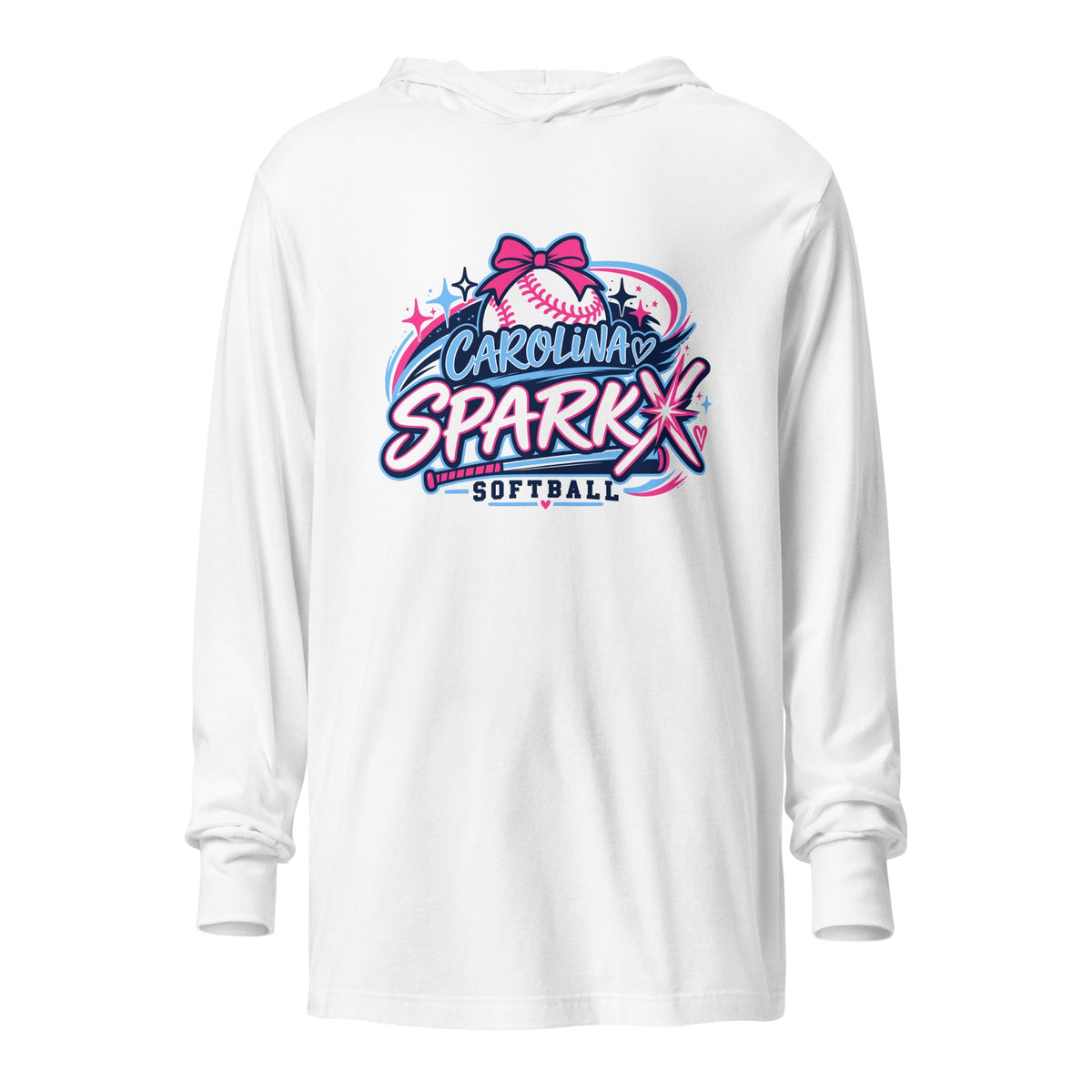 Performance | Hooded Long Sleeve T Shirt | Carolina Sparkx | Crest Logo