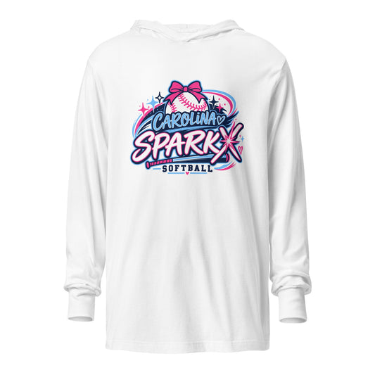Performance | Hooded Long Sleeve T Shirt | Carolina Sparkx | Crest Logo