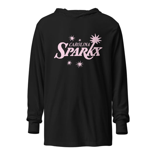 Performance | Hooded Long Sleeve T Shirt | Carolina Sparkx | Modern Script Logo