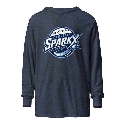 Performance | Hooded Long Sleeve T Shirt | Carolina Sparkx | Vanguard Logo