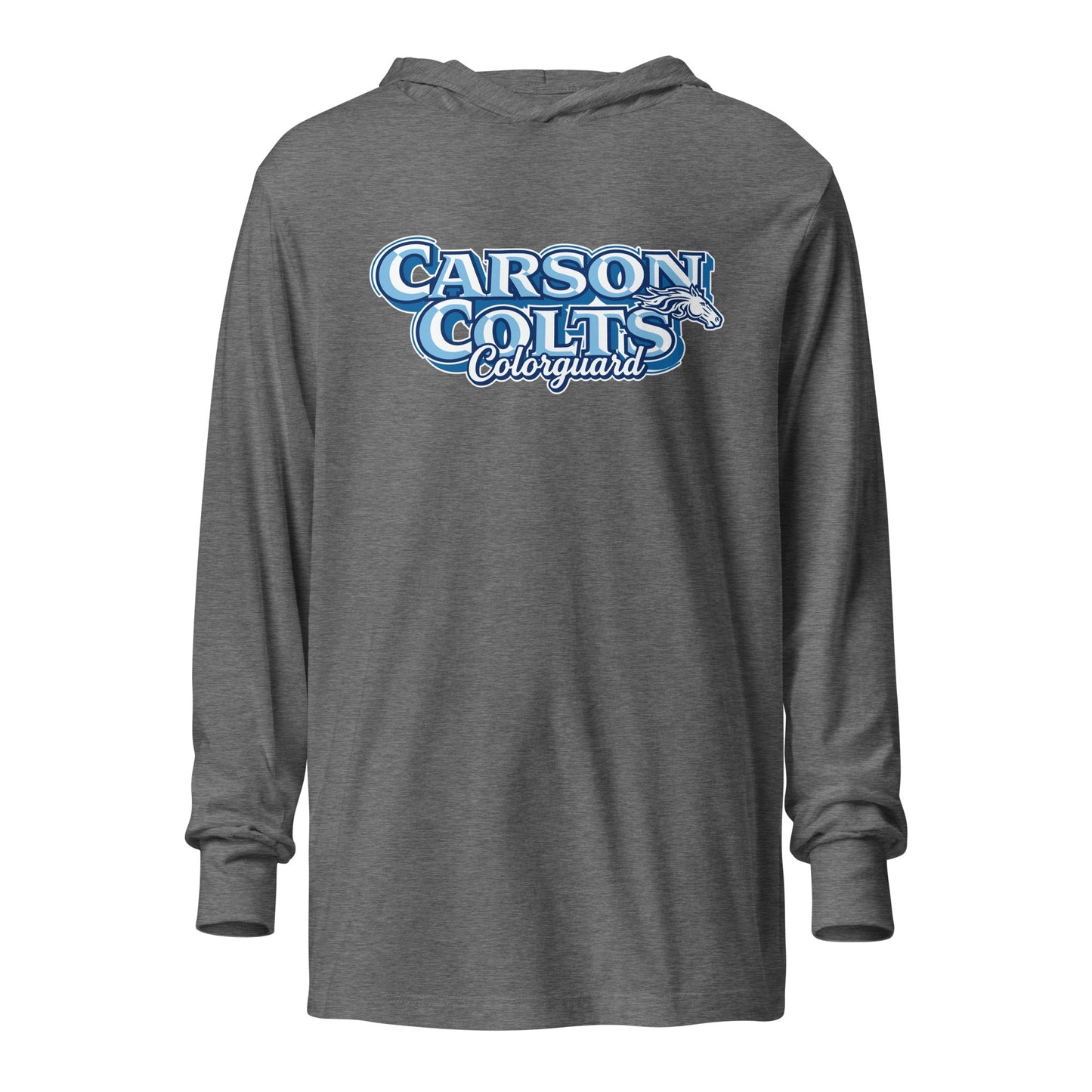 Performance | Hooded Long Sleeve T Shirt | Carson Colorguard | Colts Logo