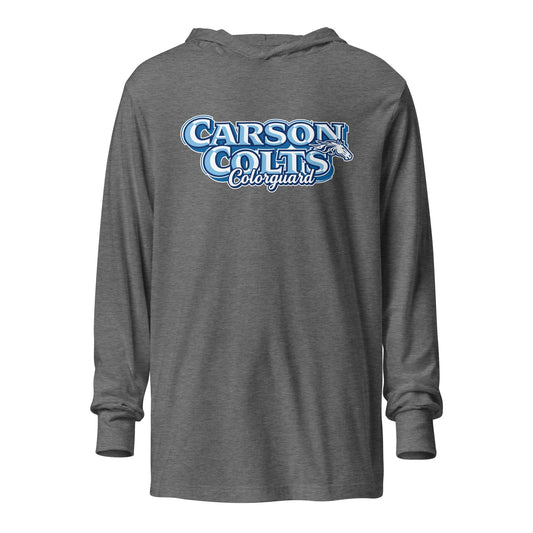 Performance | Hooded Long Sleeve T Shirt | Carson Colorguard | Colts Logo