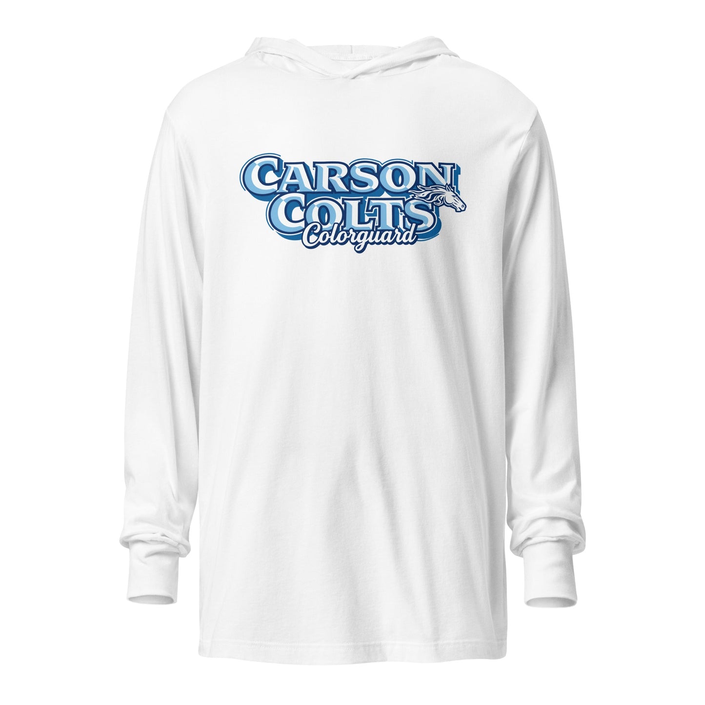 Performance | Hooded Long Sleeve T Shirt | Carson Colorguard | Colts Logo
