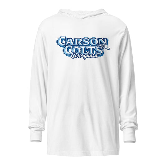 Performance | Hooded Long Sleeve T Shirt | Carson Colorguard | Colts Logo
