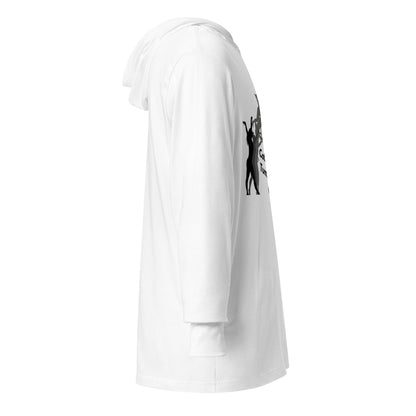 Performance | Hooded Long Sleeve T Shirt | Catch & Release Tumble & Cheer Club | Tumble Logo