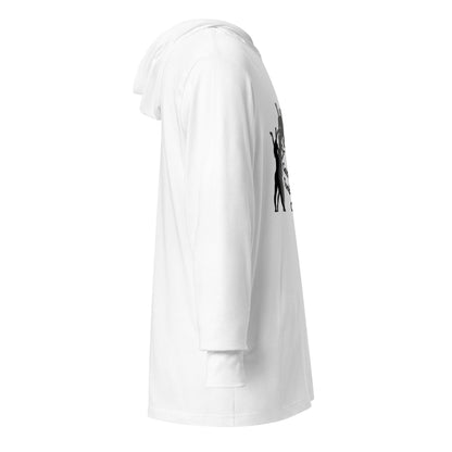 Performance | Hooded Long Sleeve T Shirt | Catch & Release Tumble & Cheer Club | Tumble Logo