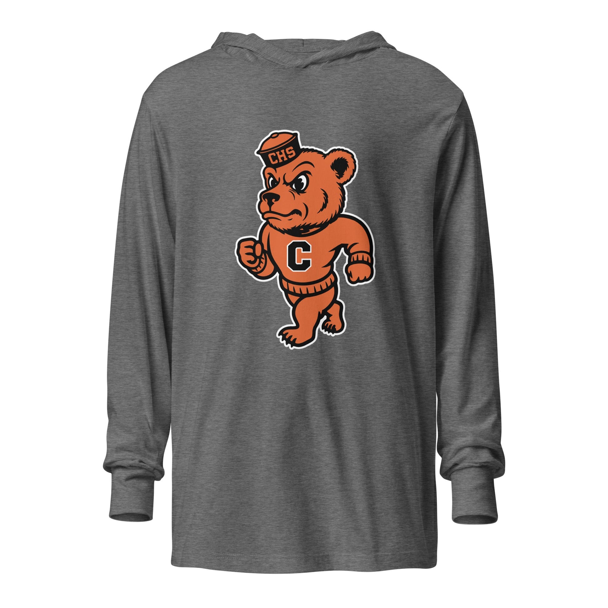 Performance | Hooded Long Sleeve T Shirt | Catholic High School | Bear Logo