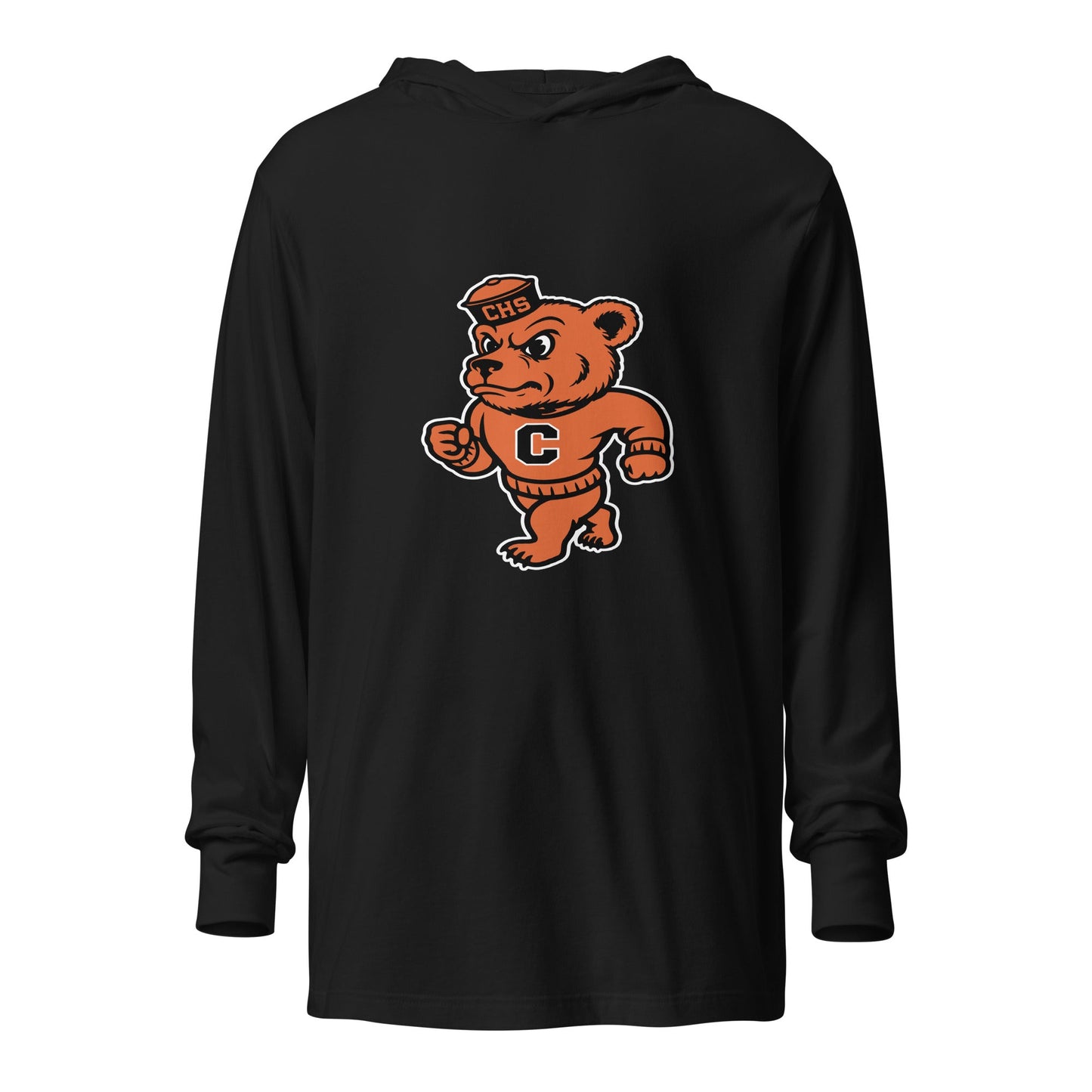 Performance | Hooded Long Sleeve T Shirt | Catholic High School | Bear Logo