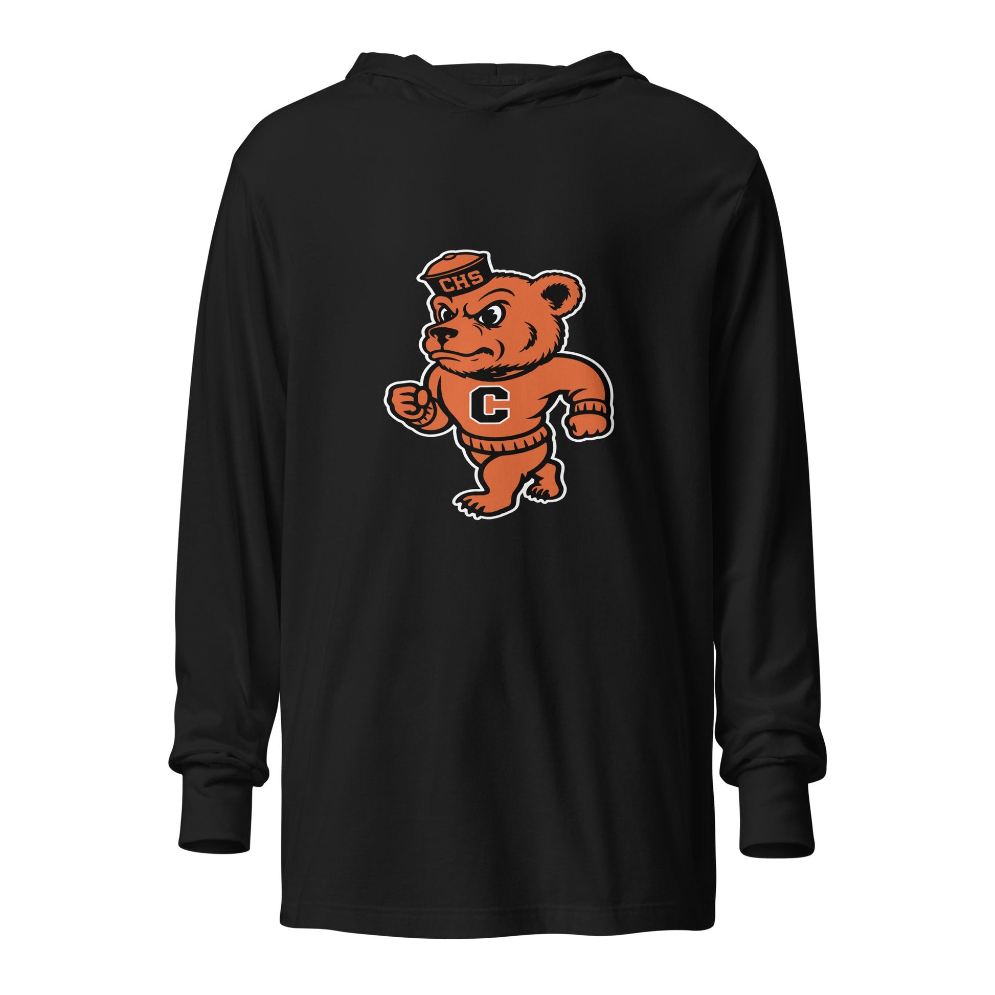 Performance | Hooded Long Sleeve T Shirt | Catholic High School | Bear Logo