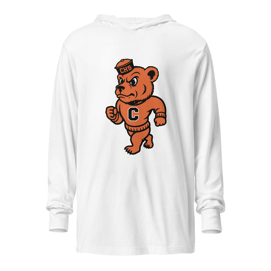 Performance | Hooded Long Sleeve T Shirt | Catholic High School | Bear Logo