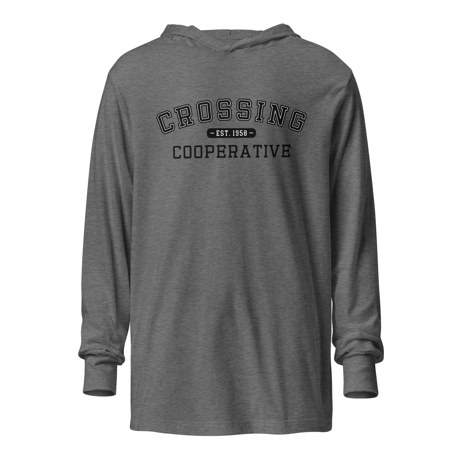 Performance | Hooded Long Sleeve T Shirt | CCNS | Collegiate Logo