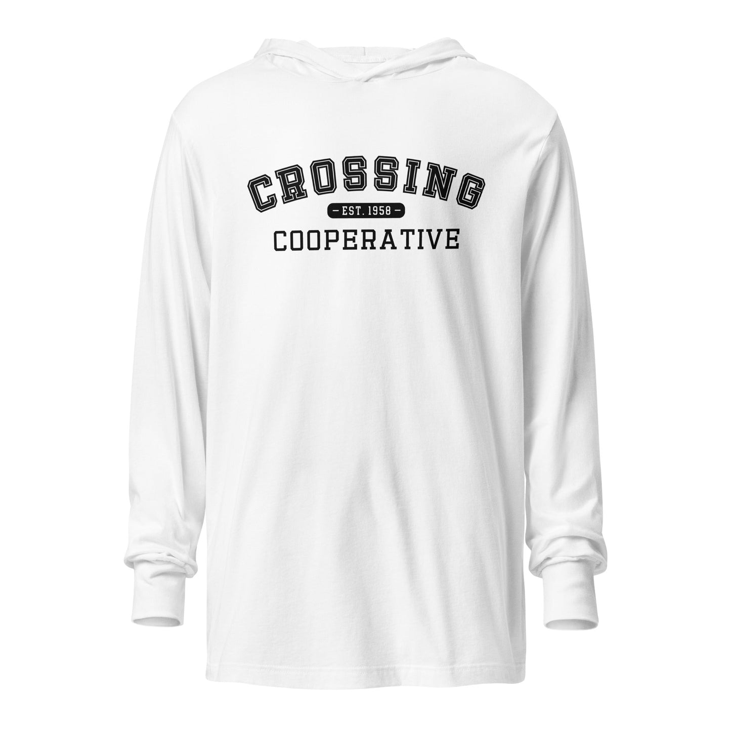 Performance | Hooded Long Sleeve T Shirt | CCNS | Collegiate Logo