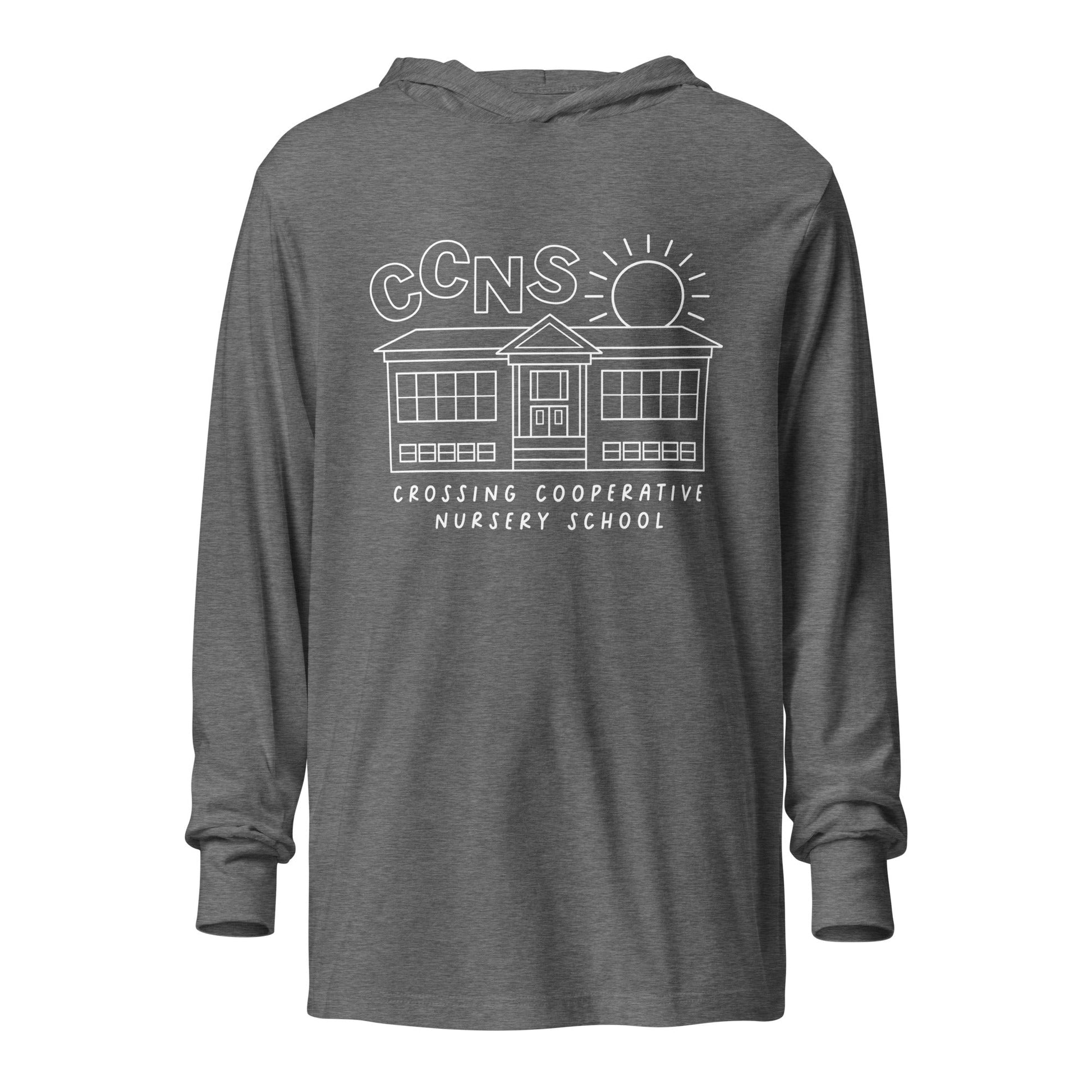 Performance | Hooded Long Sleeve T Shirt | CCNS | School Logo