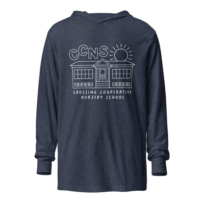 Performance | Hooded Long Sleeve T Shirt | CCNS | School Logo