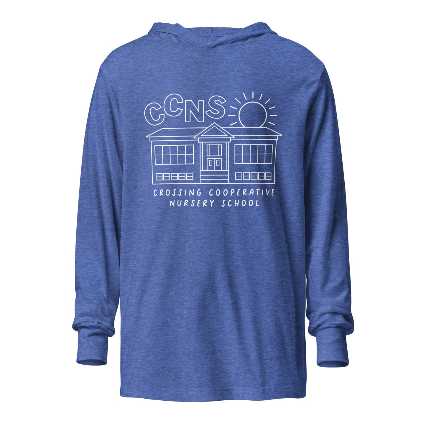 Performance | Hooded Long Sleeve T Shirt | CCNS | School Logo