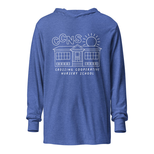 Performance | Hooded Long Sleeve T Shirt | CCNS | School Logo