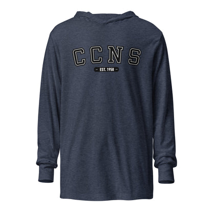 Performance | Hooded Long Sleeve T Shirt | CCNS | Script Logo