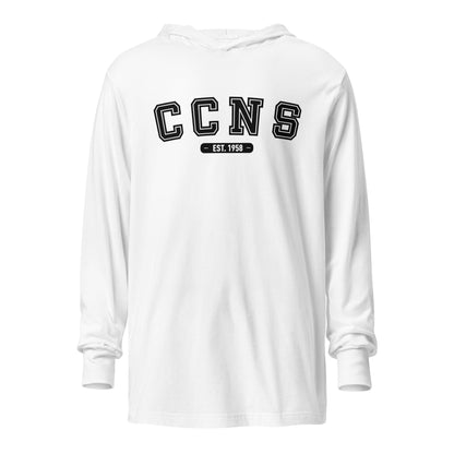 Performance | Hooded Long Sleeve T Shirt | CCNS | Script Logo