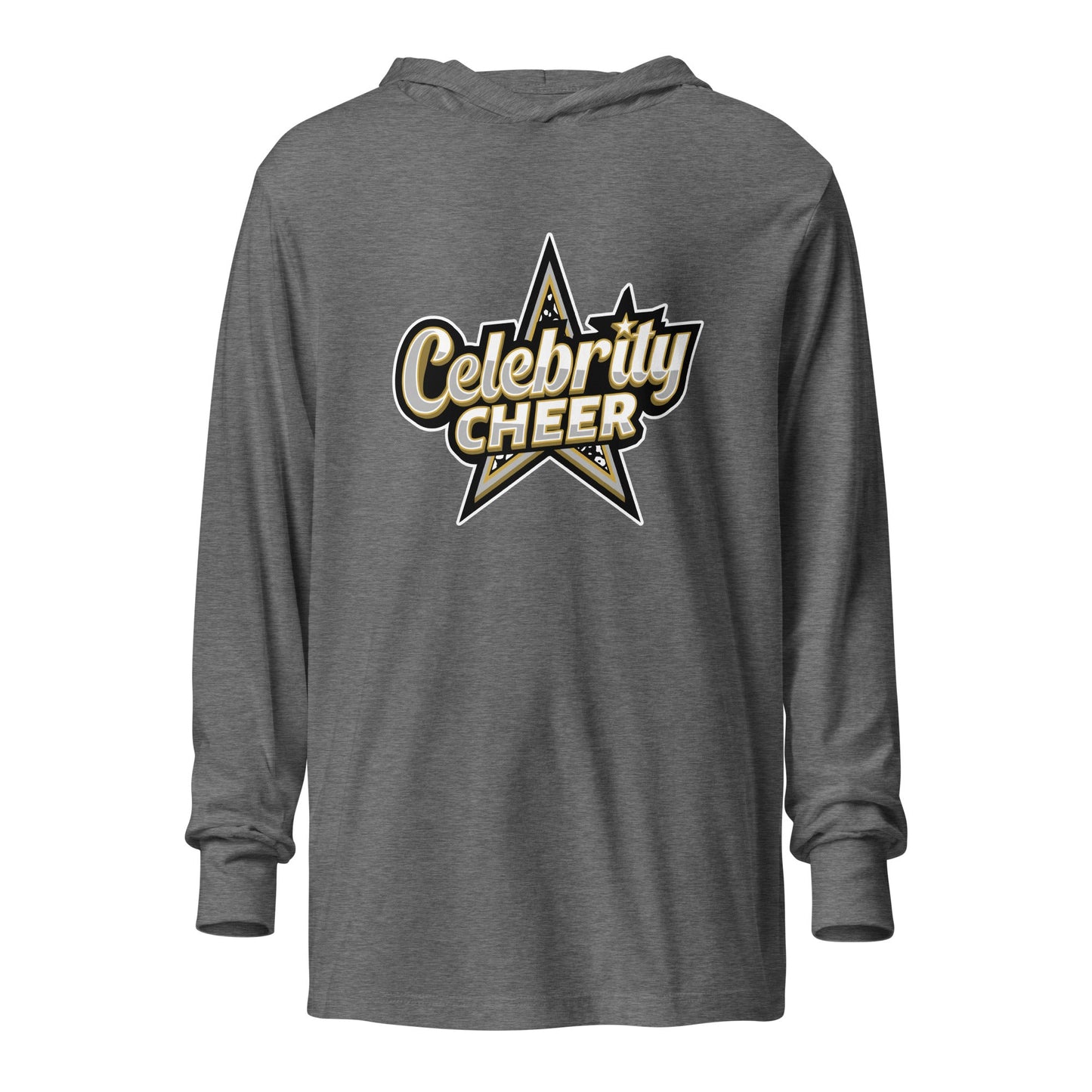 Performance | Hooded Long Sleeve T Shirt | Celebrity Cheer | Celebrity Cheer Logo