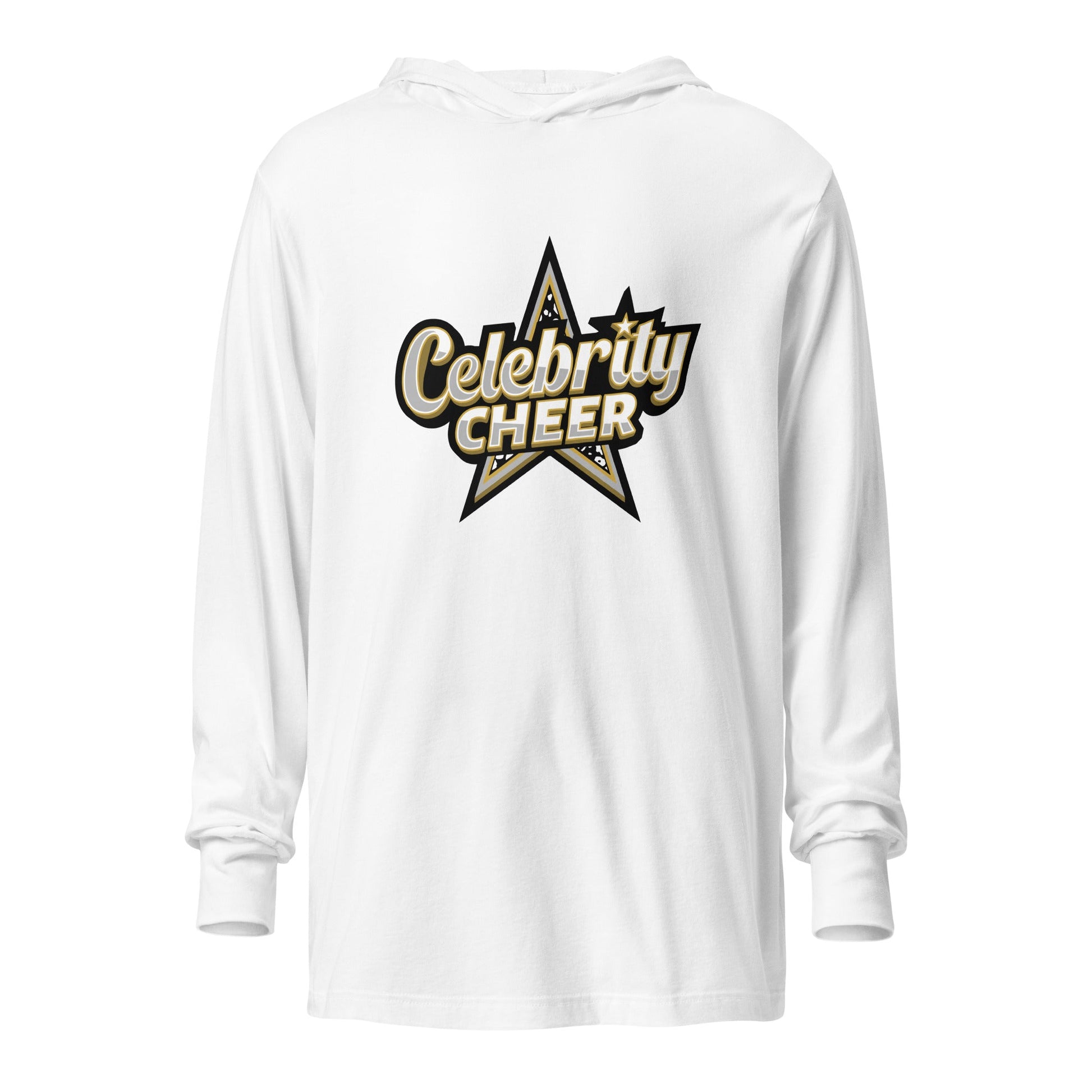 Performance | Hooded Long Sleeve T Shirt | Celebrity Cheer | Celebrity Cheer Logo
