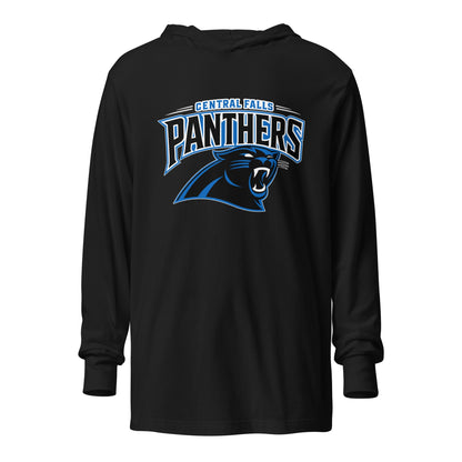 Performance | Hooded Long Sleeve T Shirt | Central Falls Panthers | Emblem Logo