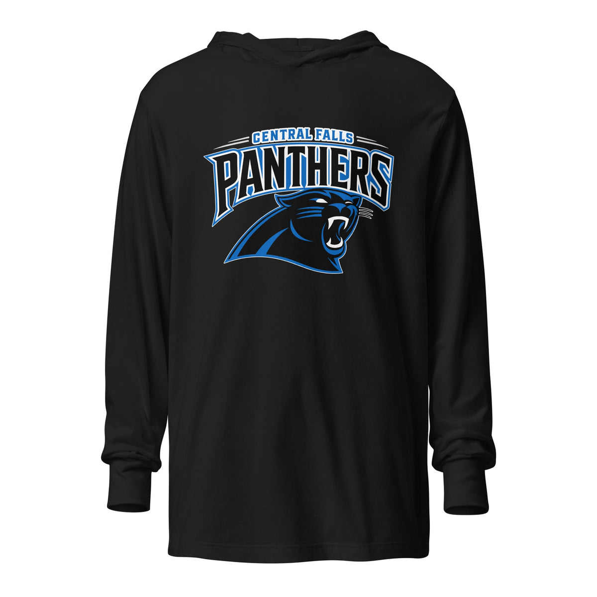Performance | Hooded Long Sleeve T Shirt | Central Falls Panthers | Emblem Logo