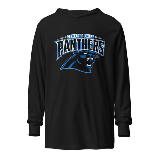 Performance | Hooded Long Sleeve T Shirt | Central Falls Panthers | Emblem Logo