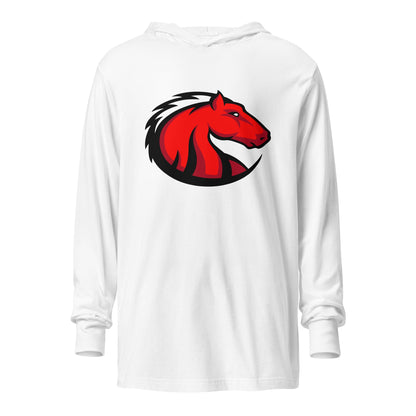 Performance | Hooded Long Sleeve T Shirt | Central Maine Community College Woman’s Soccer | Crest Logo