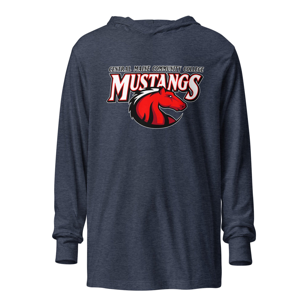 Performance | Hooded Long Sleeve T Shirt | Central Maine Community College Woman’s Soccer | Vanguard Logo