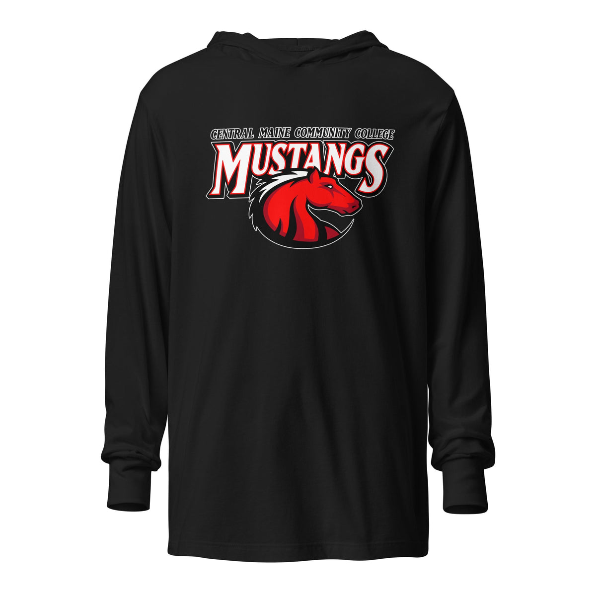 Performance | Hooded Long Sleeve T Shirt | Central Maine Community College Woman’s Soccer | Vanguard Logo