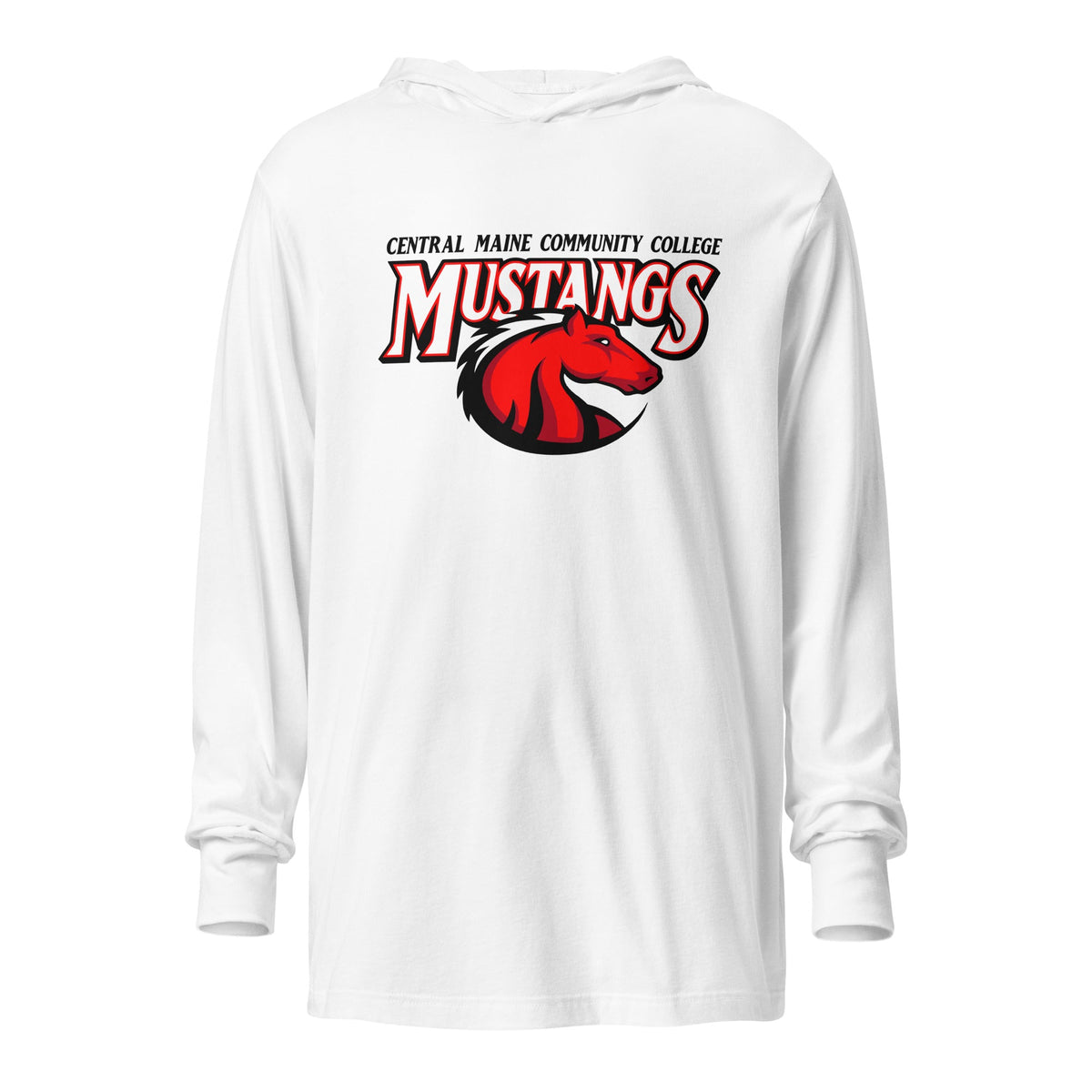 Performance | Hooded Long Sleeve T Shirt | Central Maine Community College Woman’s Soccer | Vanguard Logo