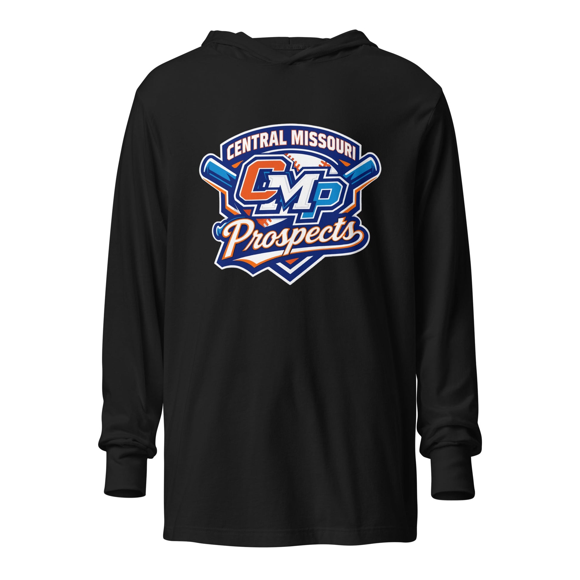 Performance | Hooded Long Sleeve T Shirt | Central Missour Prospects | Classic Logo