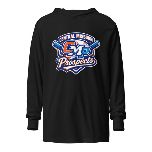 Performance | Hooded Long Sleeve T Shirt | Central Missour Prospects | Classic Logo