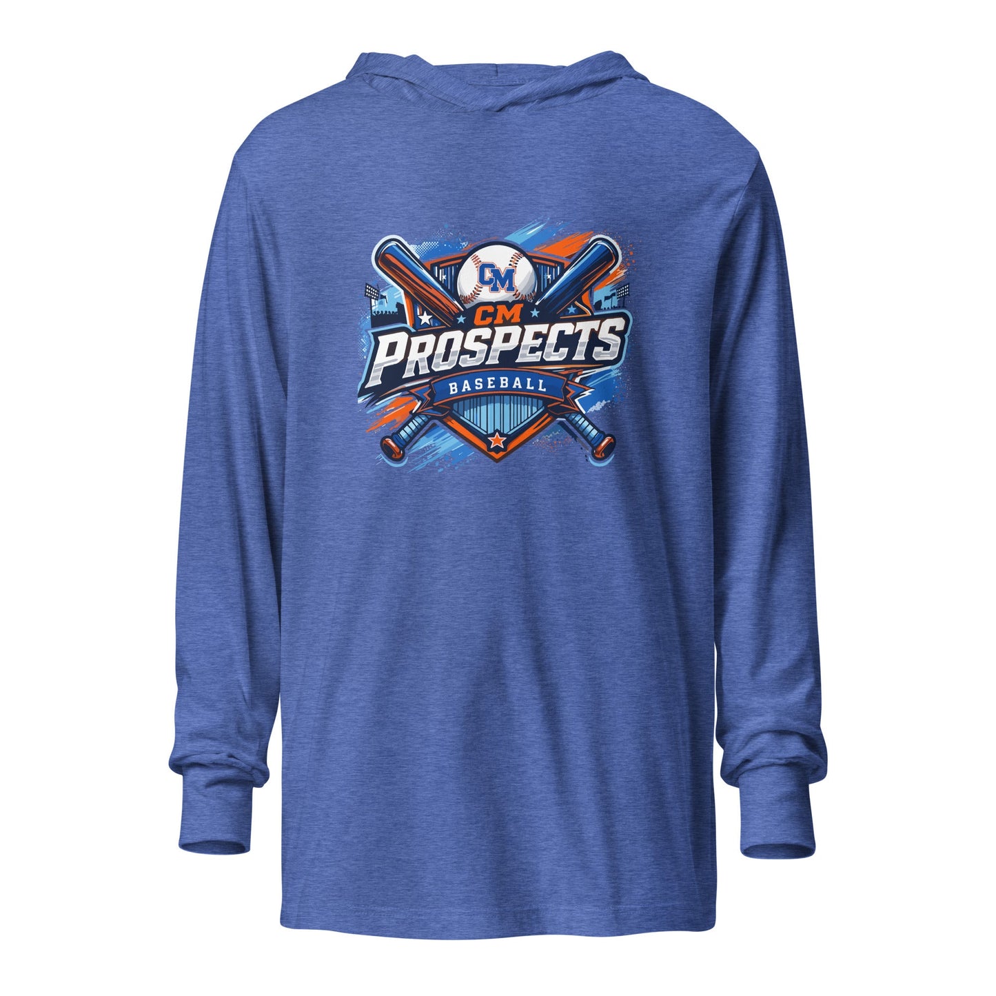 Performance | Hooded Long Sleeve T Shirt | Central Missour Prospects | Shield Logo