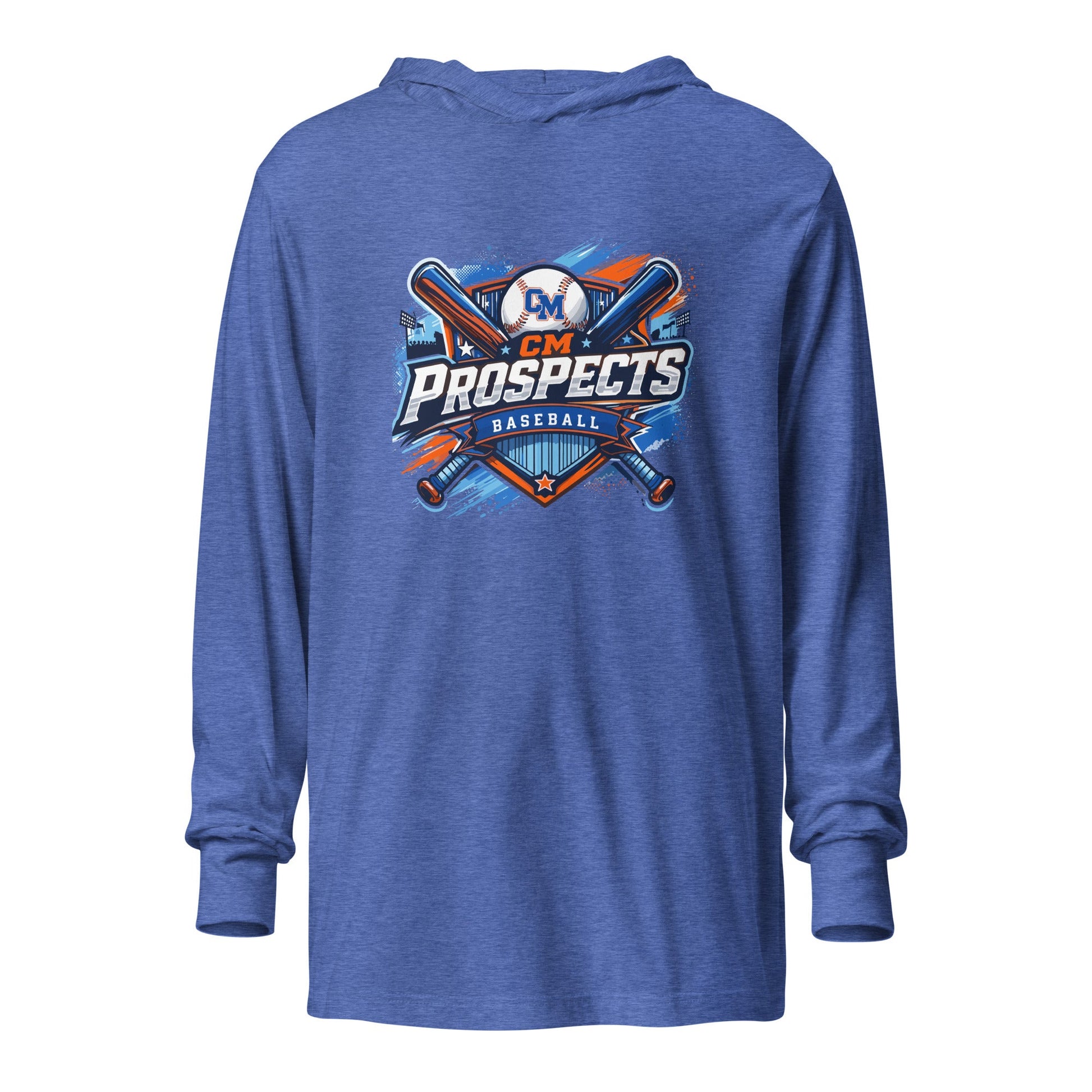 Performance | Hooded Long Sleeve T Shirt | Central Missour Prospects | Shield Logo
