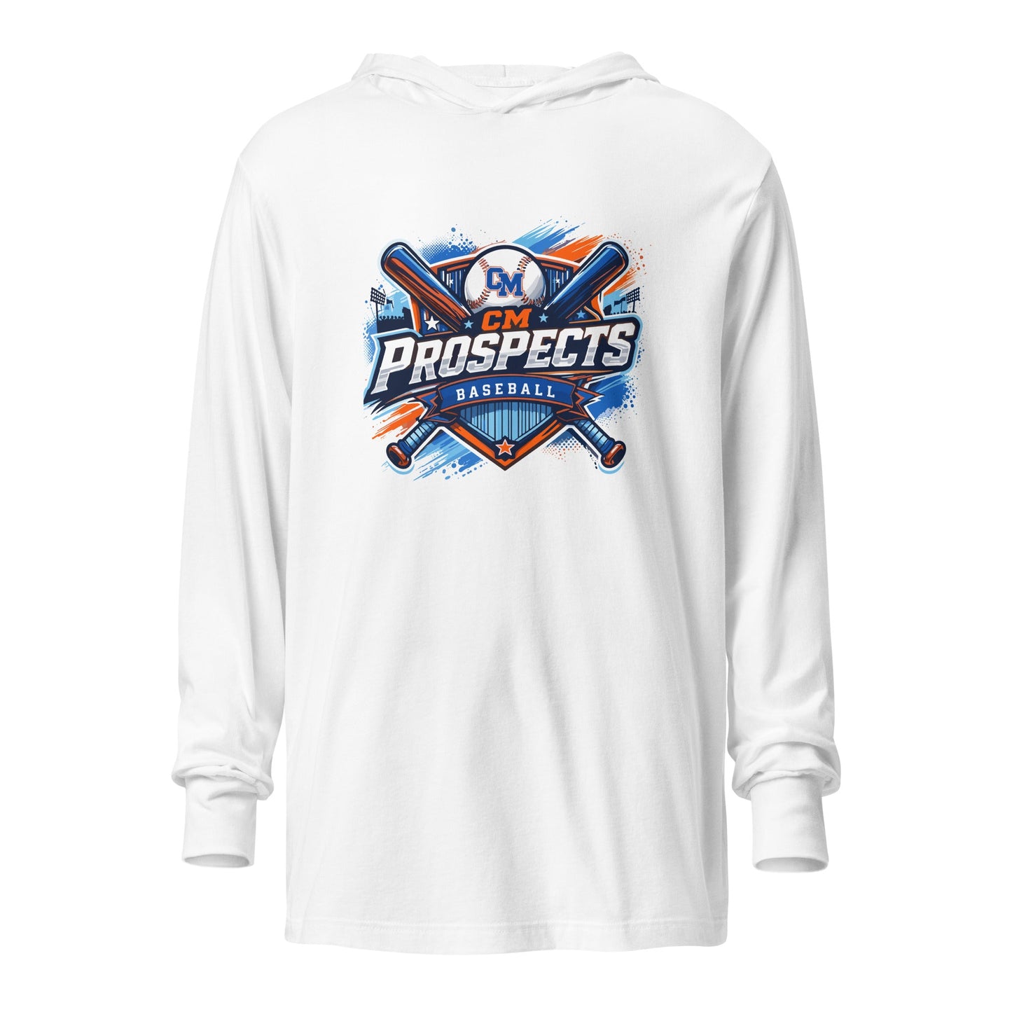 Performance | Hooded Long Sleeve T Shirt | Central Missour Prospects | Shield Logo