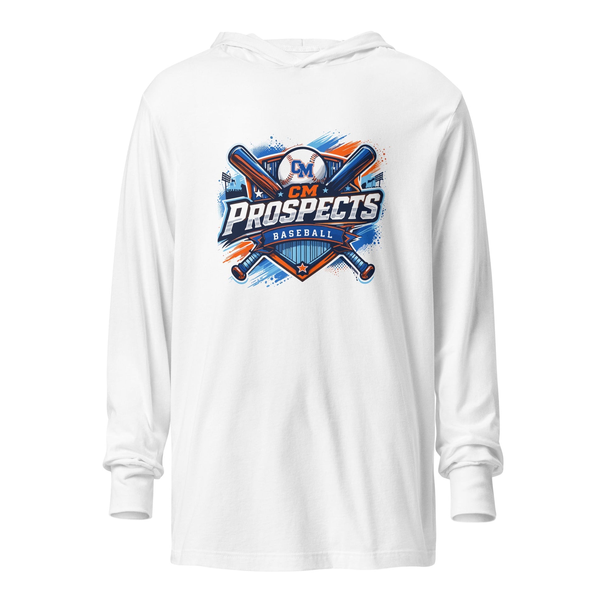 Performance | Hooded Long Sleeve T Shirt | Central Missour Prospects | Shield Logo